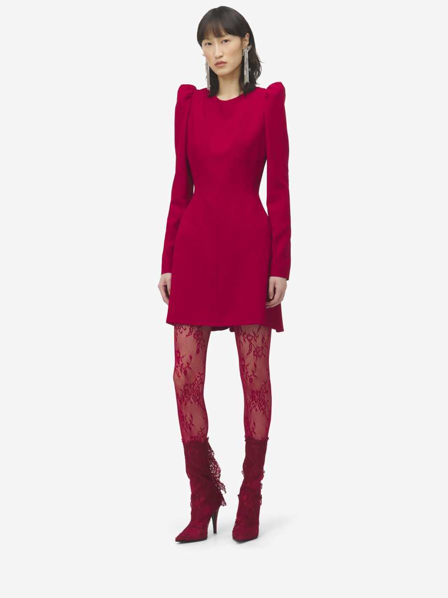 ALEXANDER MCQUEEN - Kickback Mini Dress - Item 847913QEAAA6191